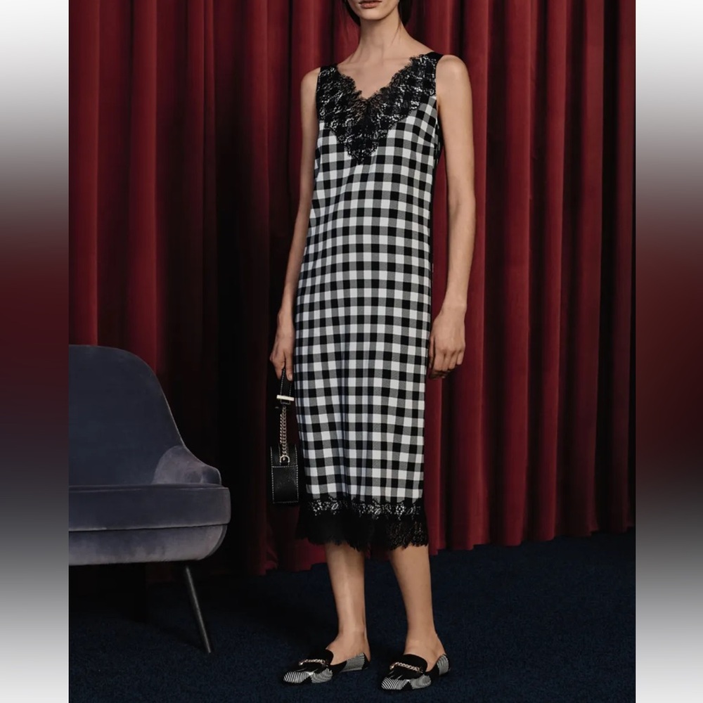 Boss Navy checkered dress